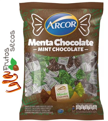 Caramels Menta Chocolate Arcor x 715 grs.